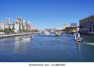 Tampa, FL USA - 01 29 2022: Gasparilla Pirate  Festival In Tampa Fl