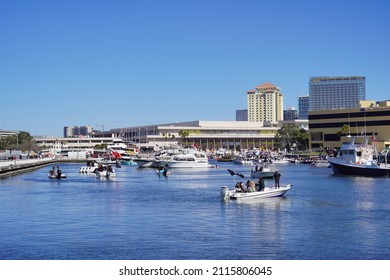 Tampa, FL USA - 01 29 2022: Gasparilla Pirate  Festival In Tampa Fl