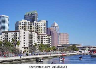 Tampa, FL USA - 01 29 2022: Gasparilla Pirate  Festival In Tampa Fl