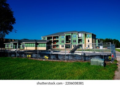 Tampa FL USA - 09 25 2022: An Apartment House Construction Site	