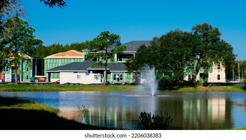 Tampa FL USA - 09 25 2022: An Apartment House Construction Site	