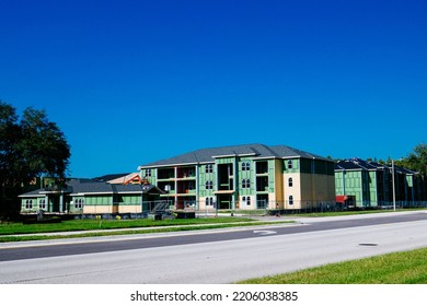 Tampa FL USA - 09 25 2022: An Apartment House Construction Site	