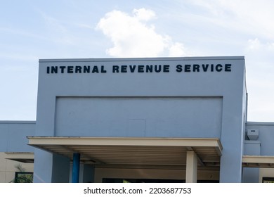 
Tampa, FL, USA - January 8, 2022: Tampa IRS (Internal Revenue Service) Office On Columbus Ave. In Tampa, FL, USA. The IRS Is The Revenue Service For The United States Federal Government. 
