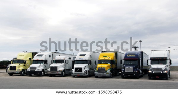 Tampa,\
Florida / USA - 04/23/2012: American freight\
truck