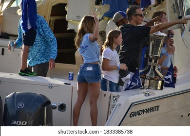 Tampa, Florida USA 09/30/20 . Coach Jon Cooper Of The Tampa Bay Lightning Celebrating Their Victory With Family And Friends.