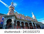 Tampa, Florida USA - Dec 30, 2022: the Building of University of Tampa, a medium-sized private university offering more than 200 programs of study, located at Tampa Downtown