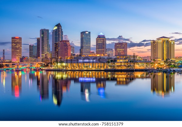 Tampa, Florida,
USA downtown skyline on the
bay.