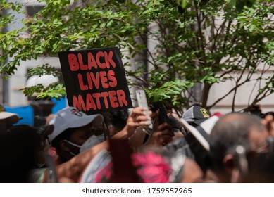 Tampa, Florida / USA - June 13, 2020: Protester Holding A 