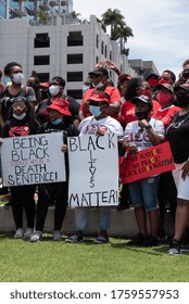 Tampa, Florida / USA - June 14, 2020: Delta Sigma Theta Sorority At The National Pan Hellenic Council (NPHC) At The Black Lives Matter Peaceful Protest In Tampa, Florida.