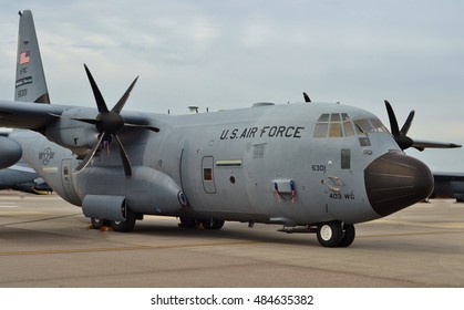 Tampa, USA: A U.S. Air Force C-130J used by the Air Force Reserve's 53rd Weather Reconnaissance Squadron, also known as the "Hurricane Hunters". This C-130J is assigned to Keesler Air Force Base.