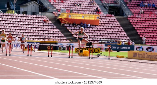 TAMPERE, FINLAND, July 11: ZENEY VAN DER WALT Win 400 Metres Hurdles In The IAAF World U20 Championship In Tampere, Finland 11 July, 2018