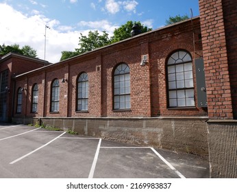 Tampere, Finland - June 20 2022: Street View Of Tampere City Center In Summer. The Old Water Treatment Plant Is Now An Art Museum.