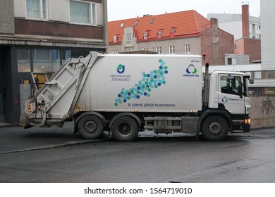 Tampere, Finland - November 18 2019: Garbage Truck.