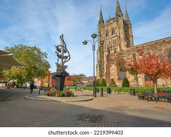 Tamworth, UK 10 25 2022 Large Urban Church Building