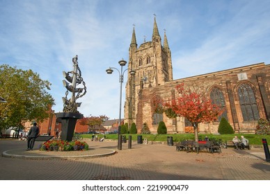 Tamworth, UK 10 25 2022 Large Urban Church Building