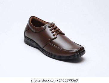 tan brown lace up shoes for men isolated - Powered by Shutterstock