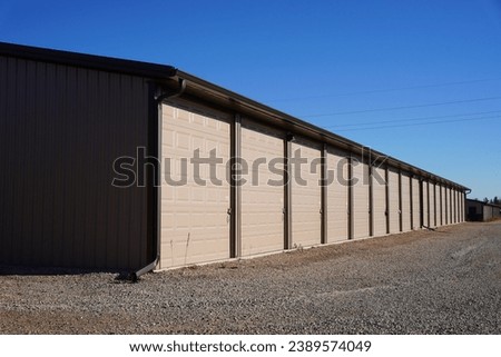 Tan Brown storage units holding the owner's property.