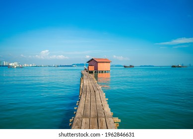 tan jetty, one of clan jetties at george city, penang, malaysia - Shutterstock ID 1962846631