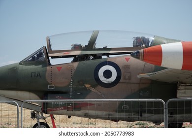 Tanagra Athens Greece 09 05 2021 T-2 Buckeye Jet Trainer Aircraft