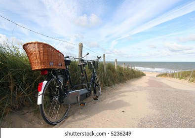 Tandem bike at the beach