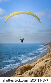 Tandem Glider At Pacific Ocean