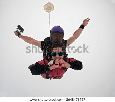 A tandem skydive into the clouds