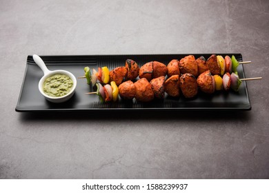 Tandoori Aloo Tikka Or Grilled Barbecue Potatoes