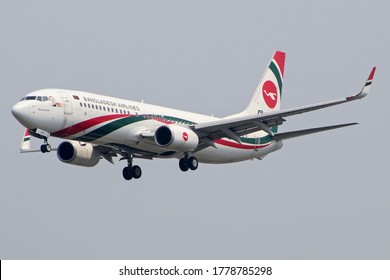 Tangerang, Banten / Indonesia - June 30th,2020: Biman Bangladesh Airlines Boeing 737-8E9 S2-AHV