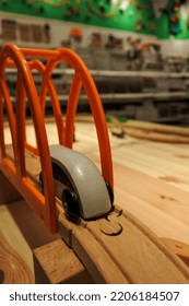 Tangerang, Indonesia - September 18 2020: Close-up Of One Of The Simple Car-shaped Toys Sold At Ikea With Bokeh Effect