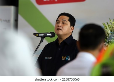 TANGERANG, INDONESIA-MAY 2022-The State-Owned Enterprises Minister Erick Thohir Gave His Speech At A State Event On May 21, 2022 In Tangerang.