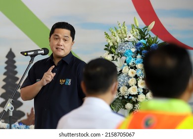 TANGERANG, INDONESIA-MAY 2022-The State-Owned Enterprises Minister Erick Thohir Gave His Speech At A State Event On May 21, 2022 In Tangerang.