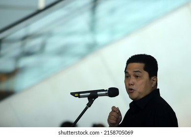 TANGERANG, INDONESIA-MAY 2022-The State-Owned Enterprises Minister Erick Thohir Gave His Speech At A State Event On May 21, 2022 In Tangerang.