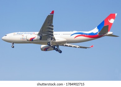 Tangerang,Banten/Indonesia-27 July 2020:Nepal Airlines From Khatmandu,A330-243