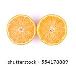 tangerine on a white background