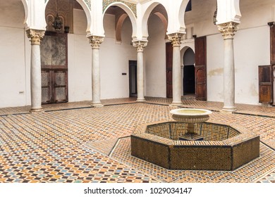 Tangier, Morocco, April 05, 2017: Courtyard Interior Of The Palace Of The Kasbah In The Tangier's Medina