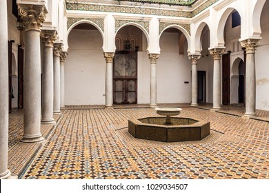 Tangier, Morocco, April 05, 2017: Courtyard Interior Of The Palace Of The Kasbah In The Tangier's Medina