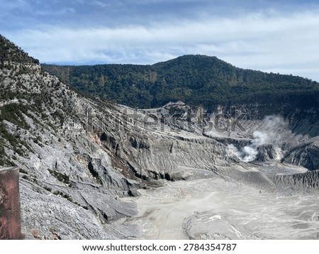 Tangkuban perahu’s view at west java indonesia