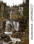 Tangle Creek Falls in autumn in Jasper National Park, Alberta, Canada