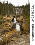 Tangle Creek Falls in autumn in Jasper National Park, Alberta, Canada