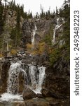 Tangle Creek Falls in autumn in Jasper National Park, Alberta, Canada