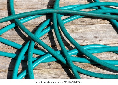 Tangled Green Rubber Garden Hose