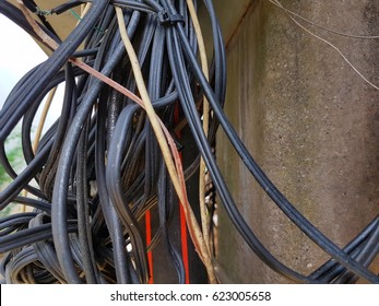 Tangled wires.