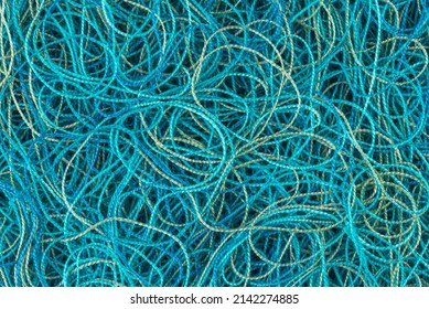 Tangled Wool Yarn Threads As Background