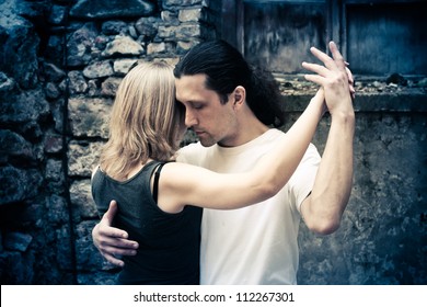 Tango Dancers On The Street