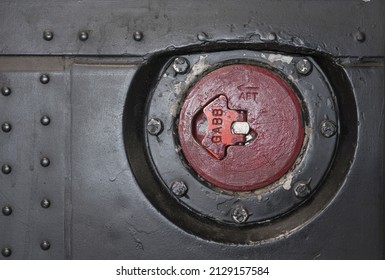 Tank Cover Of An Old Helicopter.