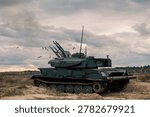 The tank is rolling and the shells are flying everywhere.