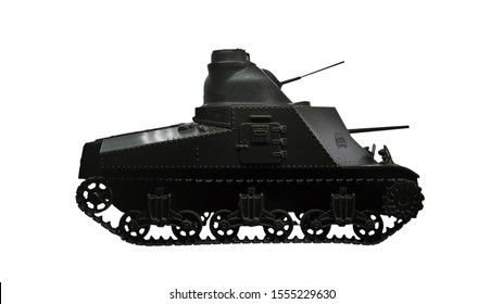 Tank War Fighting, Tank on White Background, Copy Space...