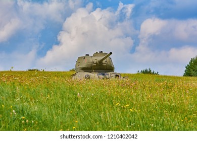 Tank Of World War 2 On The Battle Field