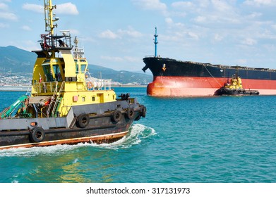 Tanker Barge Powerful Tugboats Sea Stock Photo 317131973 | Shutterstock