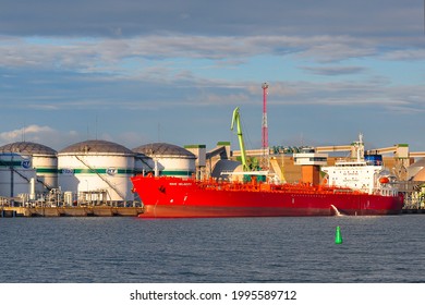 Tanker NAVE VELOCITY In Oil Terminal  On June 20,2015 In Klaipeda,Lithuania.